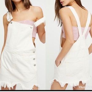 Free People White Overall Dress